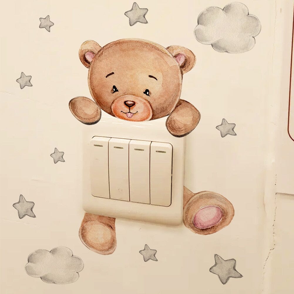 Stickybear™ - Sticker ourson décoratif | Chambre d'enfants - L'univers des petits anges