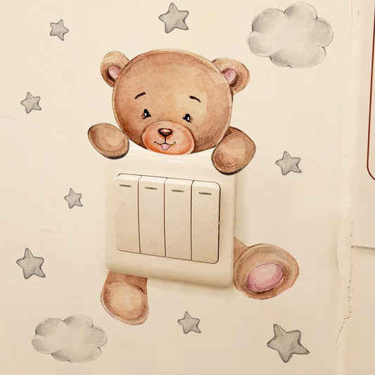 Stickybear™ - Sticker ourson décoratif | Chambre d'enfants - L'univers des petits anges