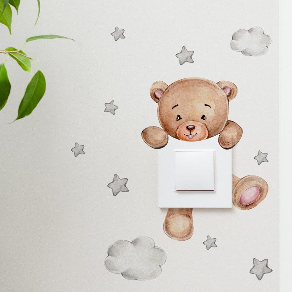 Stickybear™ - Sticker ourson décoratif | Chambre d'enfants - L'univers des petits anges