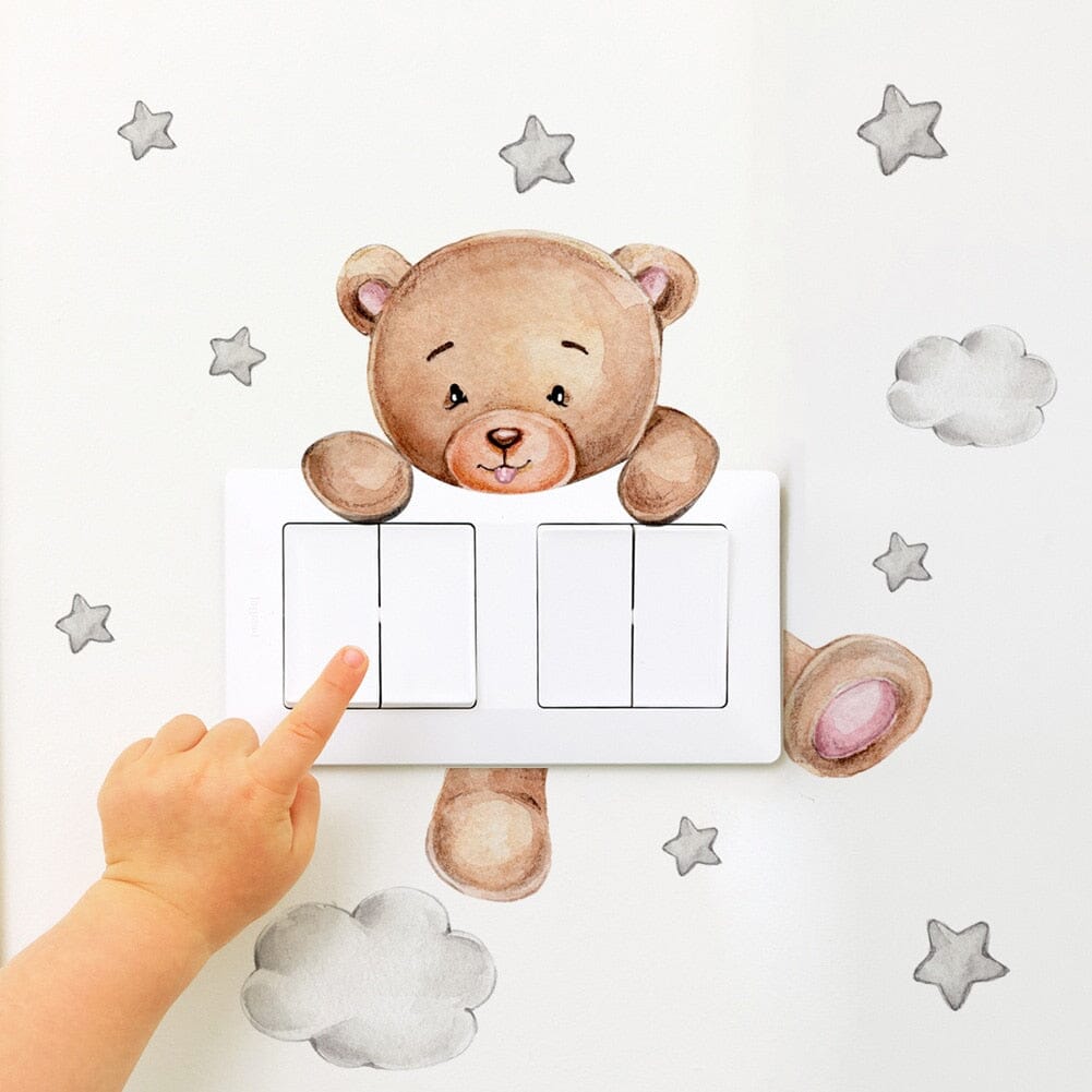 Stickybear™ - Sticker ourson décoratif | Chambre d'enfants - L'univers des petits anges